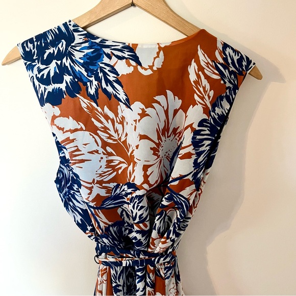 Lulu's Women's High Low Wrap Dress Desert
Trip Rust Orange Floral Print XL - Picture 9 of 13